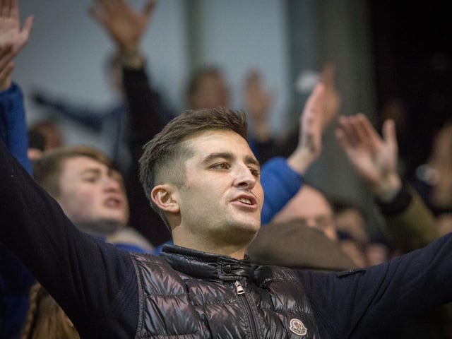 Pompey fans in fine voice at Fratton Park.