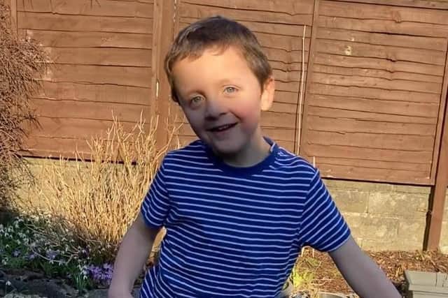 Charlie Sinclair, aged 5 has raised £120 for Sheffield homeless charity with a 3.5k run