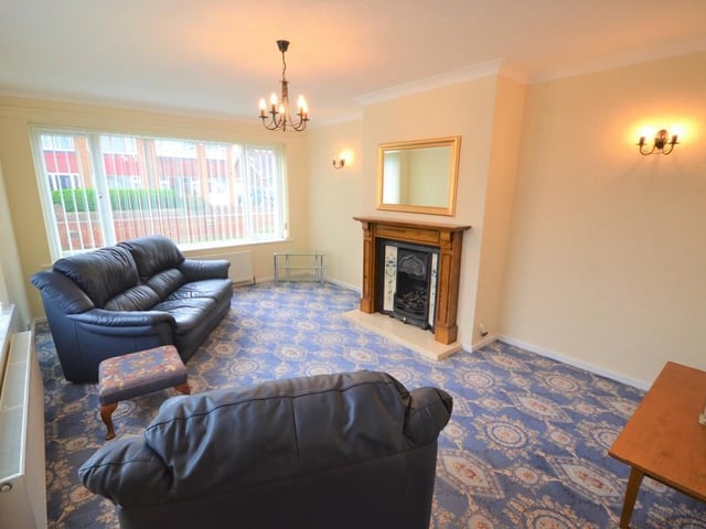 A generous sized and well presented sitting room with pleasant garden views from dual aspect UPVC double glazed windows, this spacious room also enjoys an attractive coal effect gas fire place with tiled hearth and decorative wooden surround. Having various power sockets, tv aerial point, two central heating radiators, wall lighting and coving compliments the ceiling.