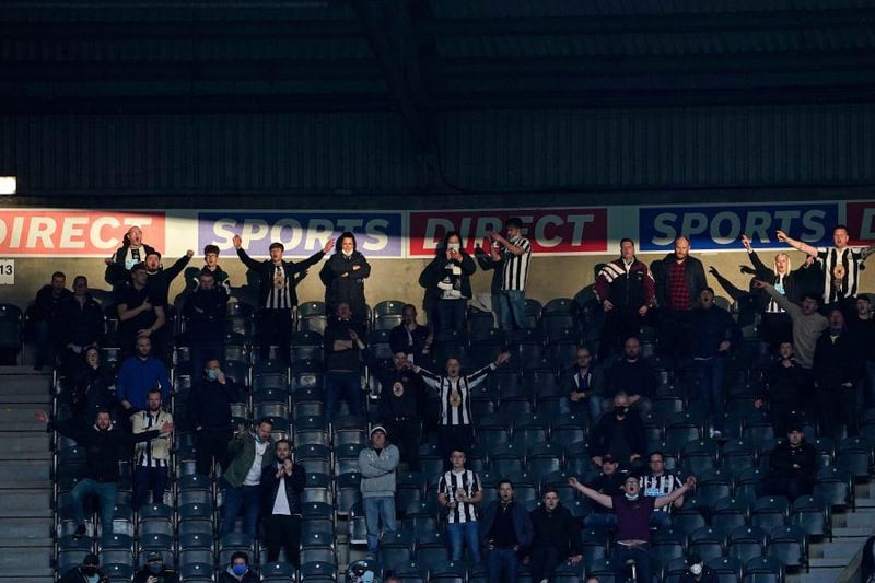 Newcastle fans celebrate victory on their long-awaited return to St James's Park!