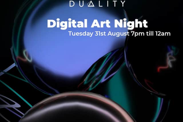 Poster promoting the digital art night