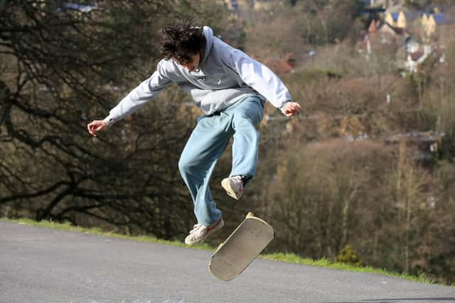 Charlie Jones is pictured on the skate park. Picture: Chris Etchells