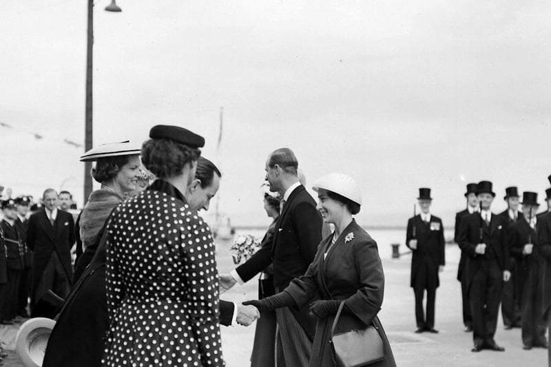 The Queen and Duke of Edinburgh visit Leith (August 1956)