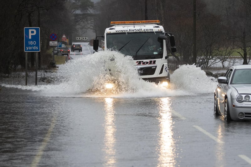 Some motorists were taken by surprise by the surface water on the roads.