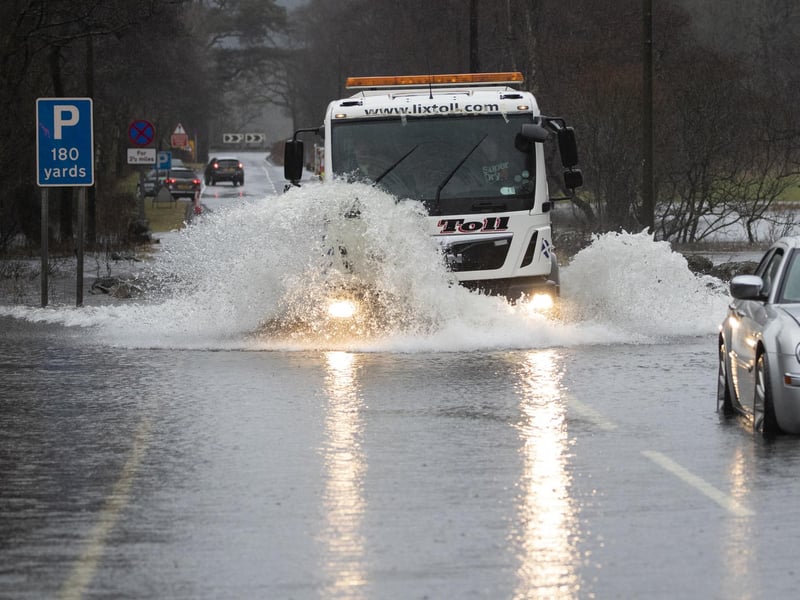 Some motorists were taken by surprise by the surface water on the roads.