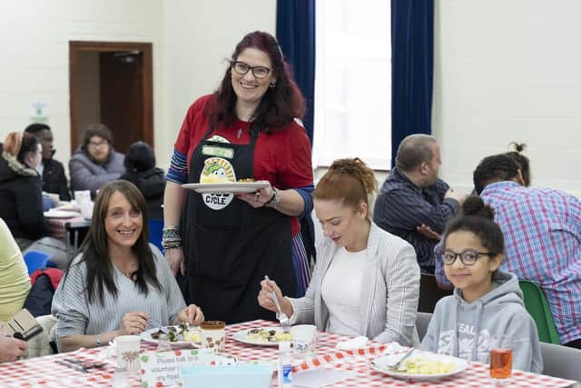 A FoodCycle project is set to open in Broomhall, Sheffield later this month, and the charity says it urgently needs volunteers. Picture shows FoodCycle volunteers serving people at one of the charity's other 56 projects