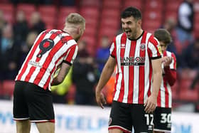 Sheffield United's John Egan (right) is on duty with the Republic of Ireland: Andrew Yates / Sportimage