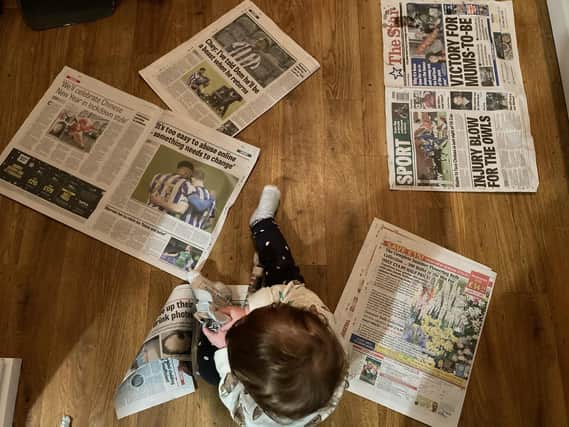 Emilia enjoys reading The Star as part of her weekend activities