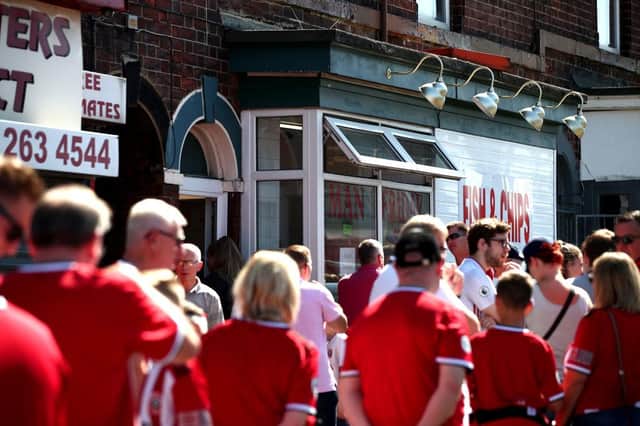 Scenes like this one - outside Bramall Lane - seem a long way off. Photo by Marc Atkins/Getty Images
