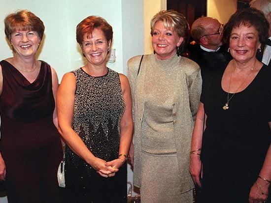 From left, Angela Jordan, Janet Furniss, Shirley Gunnee and Jean Fisher at the Hillsborough Golf Club Dinner at Baldwins Omega on November 5, 1999