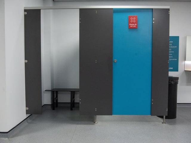 There are new social distancing restrictions in changing rooms to stop the spread of coronavirus.