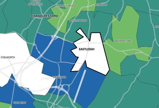There were fewer than three cases in Central Eastleigh in the seven days to November 23.