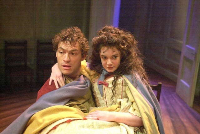 A young Dominic West with Victoria Hamilton in The Country Wife