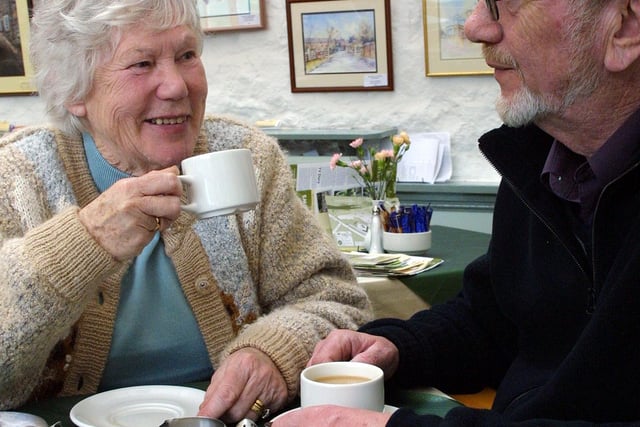 Cake, coffee and culture at the Cromford Mill cafe in 2006