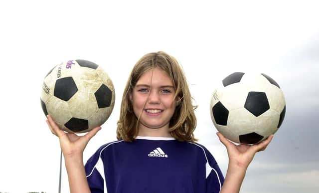 Lauren Bennett, aged 11 at the Doncaster RUC Summer camp at the Armthorpe Road Ground in 2003.