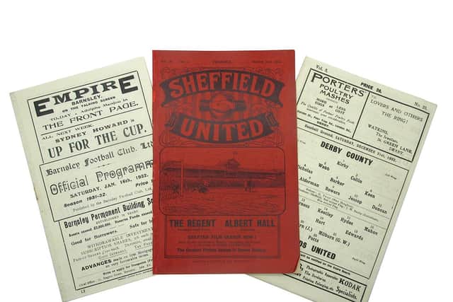 This Sheffield United v Leeds United programme for the First Division league game is dated October 22, 1932 and has an estimate of £ 200-250.