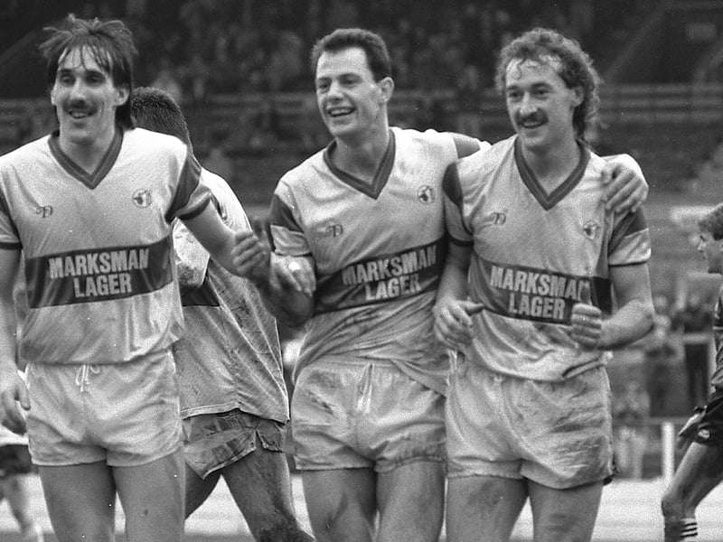 Tony Lowery, Steve Charles and Kevin Kent against Port Vale.