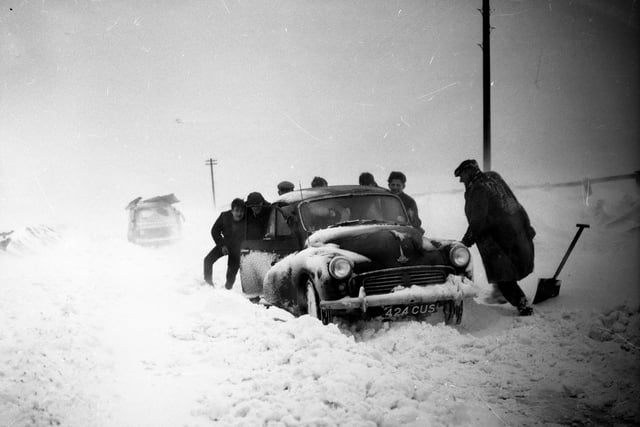 A snow scene on the Ryhope to Seaham Road in February 1963. Photo: Bill Hawkins.