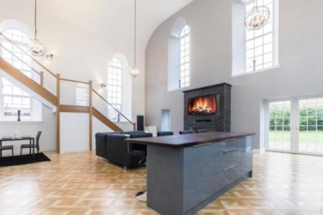 This church conversion has been finished to the highest of standards to create a luxury 5 bed family home. The original building was first opened in 1883 and many of the original church features elongated pointed arch window recesses, the period ceiling decorations remain, albeit restored to their true glory. Listed on Rightmove for 350,000 GBP