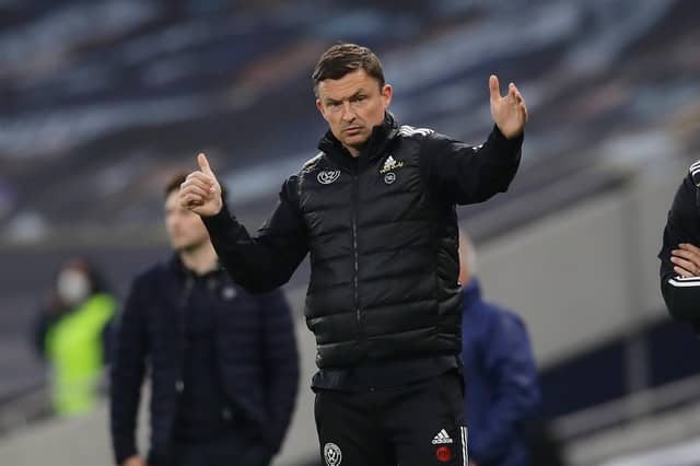 Paul Heckingbottom interim manager of Sheffield Utd during the Premier League match at the Tottenham Hotspur Stadium, London. David Klein / Sportimage