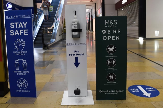 Hand sanitiser stations will be dotted around the centre, while individual shops and foot outlets also have their own stations to ensure public safety at all times