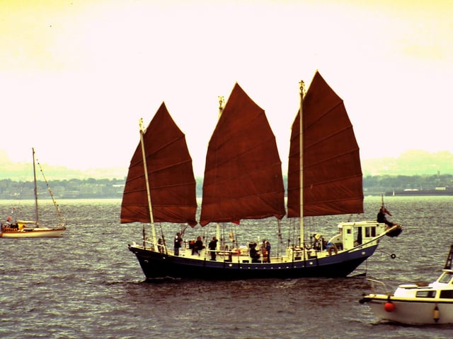 On the last night of the event, approximately 150,000 people watched a fireworks display at Leith Docks, to say farewell to the Cutty Sark Tall Ships Race.