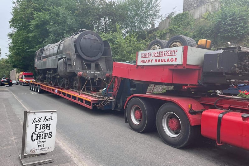 The heavy load arrives in Stoney Middleton. Filming is expected to begin in the next few weeks.