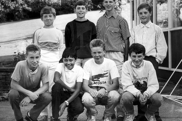 Competitors in the Parks Junior Bowls Final, August 14, 1987.  Pictured left to right on the back row are: Brian Guest, Mark Barlow, Jamie Middleton, and Lee Peet.  On the front row, left to right, are: Steven Brown, Tyrone Aziz, Nathan Skeemer and Robert Grayson