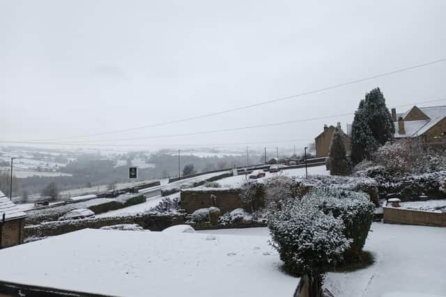 Snow in Sheffield's Loxley Valley on Sunday, December 11