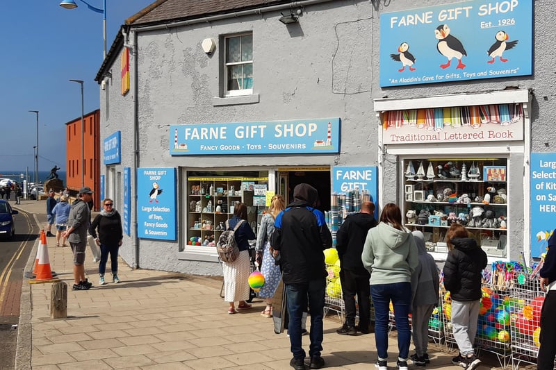 It was a busy day at Farne Gift Shop in Seahouses.