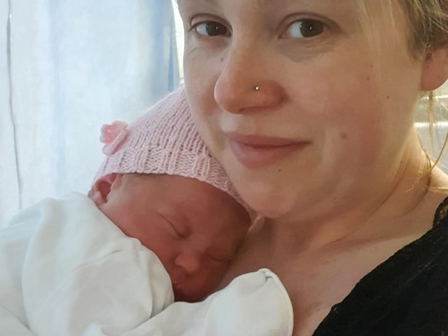 Baby Niamh was born on 16 April
