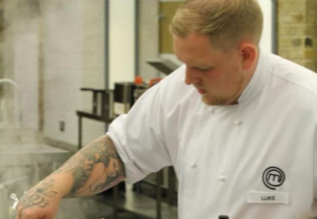 Sheffield chef Luke Rhodes in action on BBC One's MasterChef: The Professionals (pic: Shine TV)