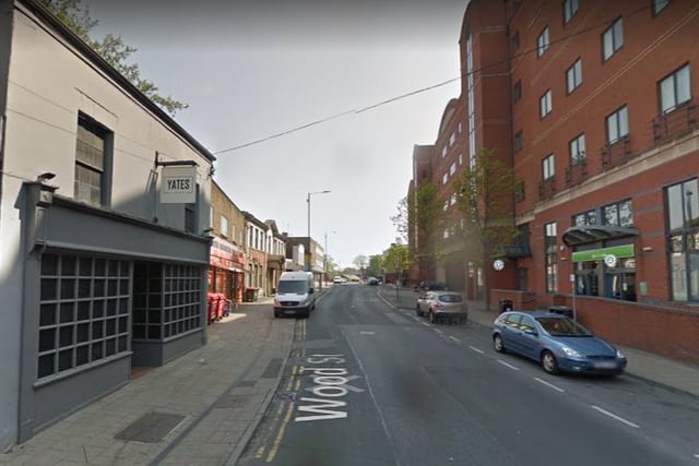 There were 15 more incidents of violence and sexual offences reported near another busy area in Wood Street during June 2020.