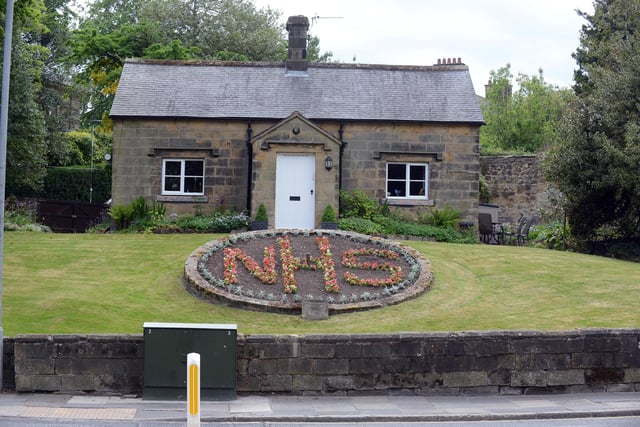 A floral tribute to the NHS in Alnwick.
