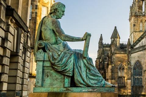 Do you know where this statue with a lucky toe is found in Edinburgh?