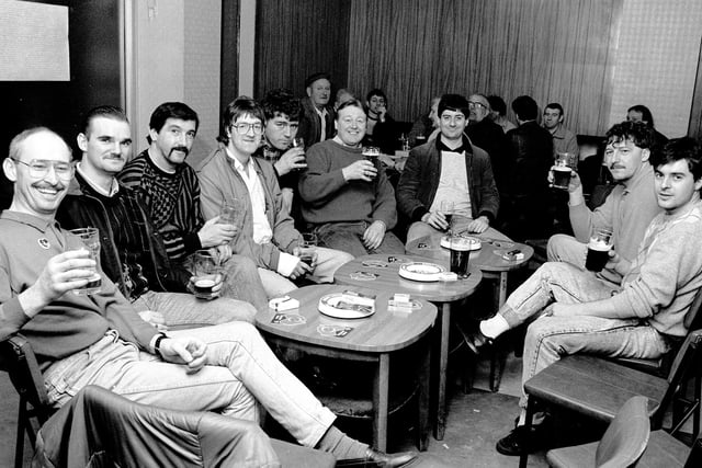 Mansfield Colliery March 1988
Miners have a drink in the welfare after their last shift - do you reconise anyone here?