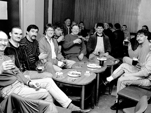 Mansfield Colliery March 1988
Miners have a drink in the welfare after their last shift - do you reconise anyone here?