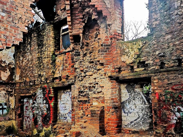 Inside the abandoned mill.