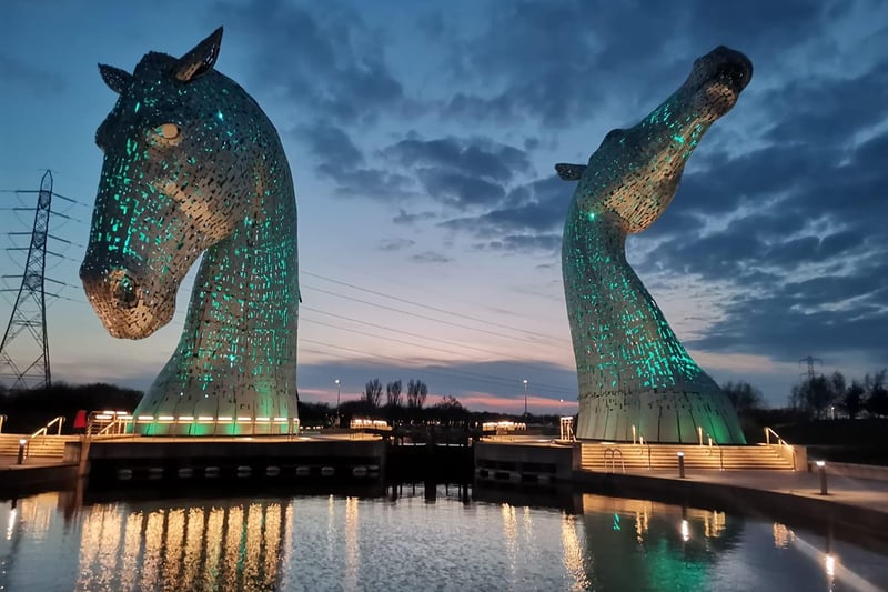 A dramatic picture of the Kelpies taken by Debbie Smith.