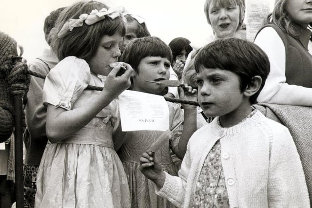 Youngsters in Weston Park at a Whitsun gathering in May 1970.