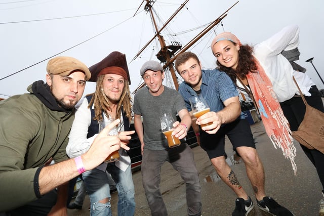 HMS Warrior, Historic Dockyard 2017. Beer festival on HMS Warrior - Warriorfest, the first run there by Staggeringly Good brewery in Fratton.
Bob Farewell, Gary Evans, Joel Rickards, Don Reed and Carmen Jedinger of the band Dogsocket
Photography by Habibur Rahman