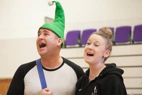 Rehearsals for Elf the Musical from Sheffield Teachers Operatic Society, which is on stage at the Lyceum Theatre, Sheffield