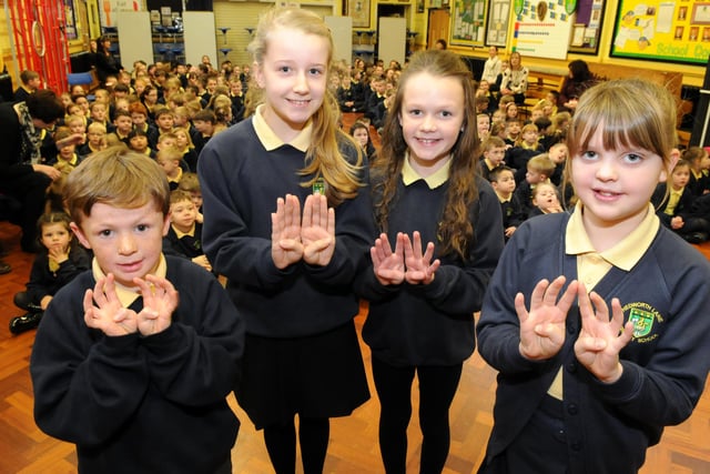 It's five years since this wonderful event when Hedworth Lane Primary school pupils took part in the Sign to Sing event. Does this bring back lovely memories?
