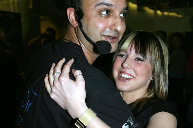 On the dance floor at the Forum are, left to right, Deborah and Kevin, March 2004
