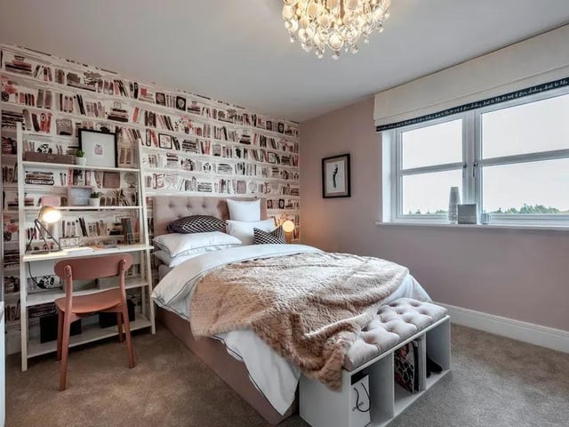 The four bedrooms each benefit from large windows.