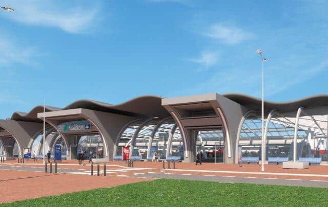 Artist's impression of the new ECML station.