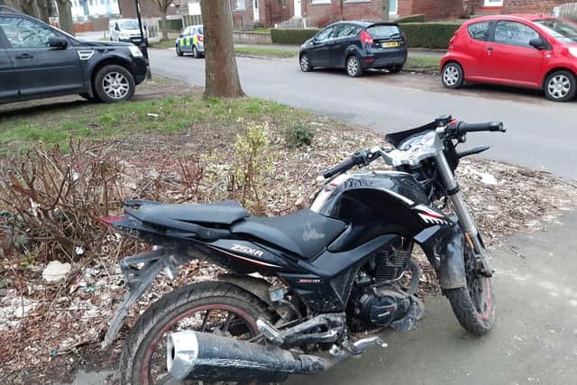 A stolen motorbike found in Richmond estate.