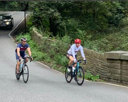 Insp Kevin Smith and Dame Sarah Storey on the Snake Pass.