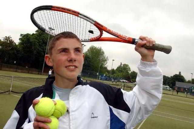 Tennis had to be halted for Chris Harrison aged 14 in 2005. The rain meant that his game was postponed.