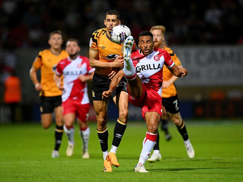 He hasn't played for Stevenage since New Year's Day after being sent off against Portsmouth. He is serving the final of his three game ban.